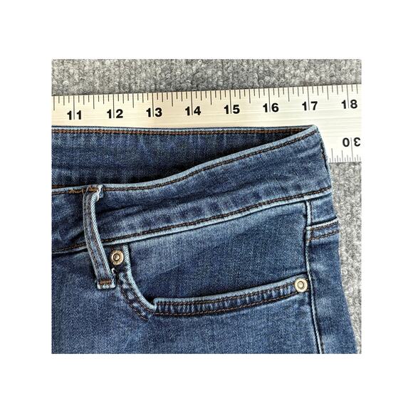 NYDJ Marilyn Straight Jeans Womens Size 12 Blue Denim Mid-Rise Medium Wash - Picture 5 of 7